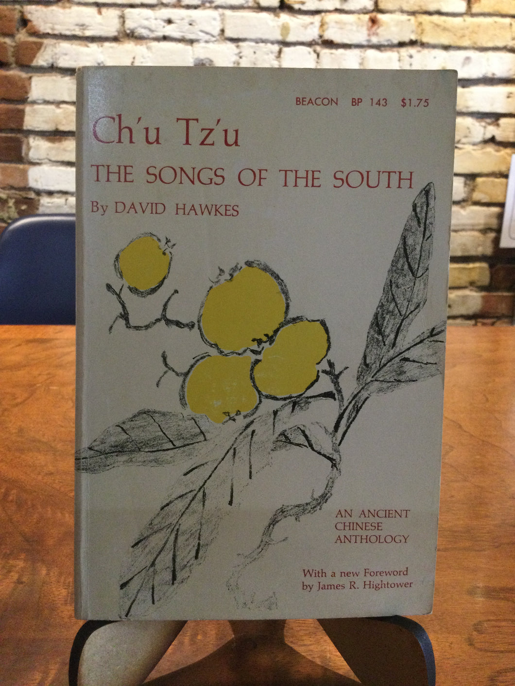 Hawkes, David (ed.): Ch'u Tz'u: The Songs of the South [used paperback]