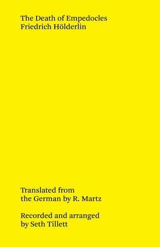 Hölderlin, Friedrich / Martz (tr.) / Tillett (ed.): The Death of Empedocles