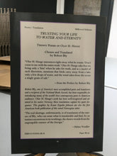 [Rare] Hauge, Olav: Trusting Your Life to Water and Eternity. Trans. Robert Bly [used paperback]