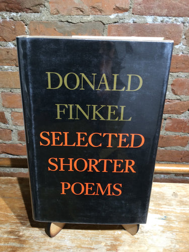 Finkel, Donald: Selected Shorter Poems [used hardcover]