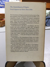 [Rare] Rilke, Rainer Maria/A. Poulin, Jr. (trans.): The Astonishment of Origins: French Sequences [used hardcover]