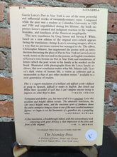 Lorca, Federico Garcia: Poet in New York [used paperback]