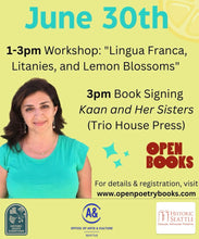 "Lingua Franca, Litanies, and Lemon Blossoms": Generative Poetry Workshop with Lena Khalaf Tuffaha on June 30, 2023