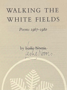 [Rare] Norris, Leslie: Walking the White Fields [used paperback]