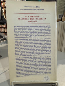 Merwin, W.S.: Selected Translations 1948-1968 [used paperback]