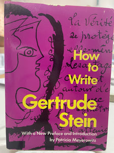 Stein, Gertrude: How to Write [used paperback]