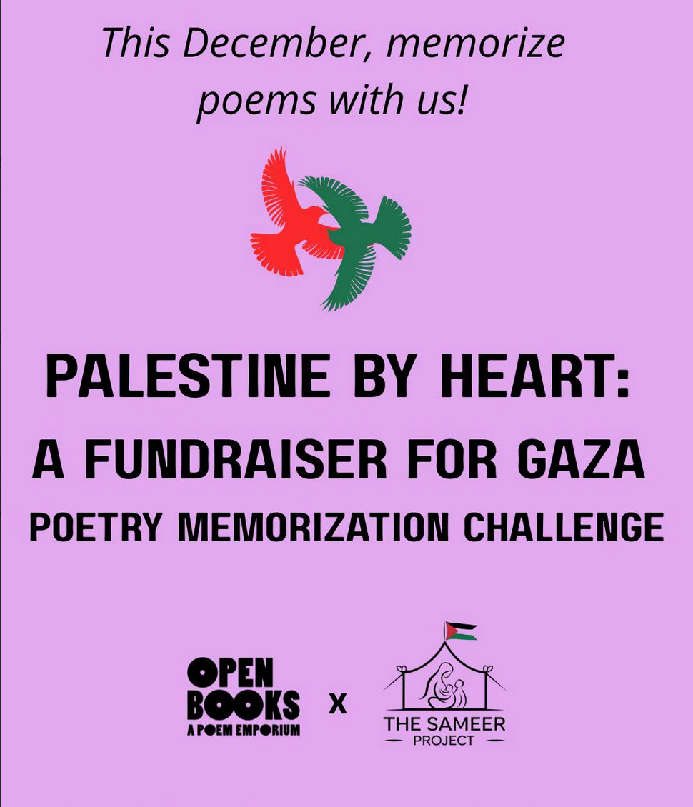 Palestine by Heart: Poetry Memorization Challenge & Fundraiser for Gaza