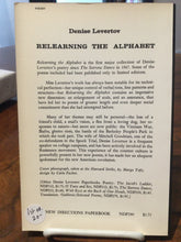 Levertov, Denise: Relearning the Alphabet [used paperback]