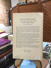 Watson, Burton (trs.): Chinese Rhyme-Prose [used paperback]