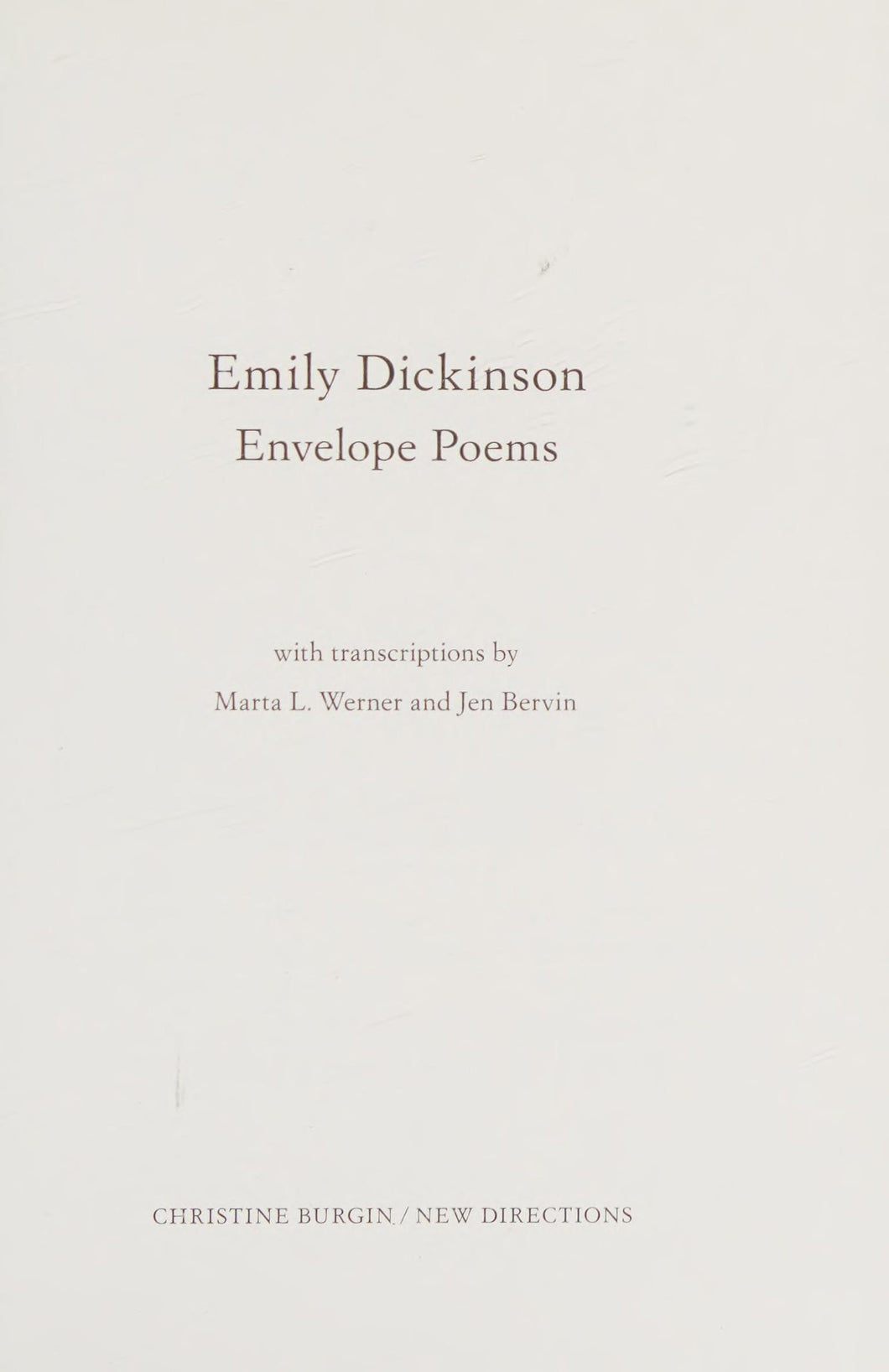 Dickinson, Emily: Envelope Poems