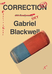 Blackwell, Gabriel: CORRECTION